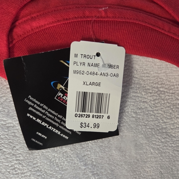 Angels Red Team Lockup Tee MLB Men’s Large Authentic Logo Short Sleeve Shirt NWT - Picture 5 of 8